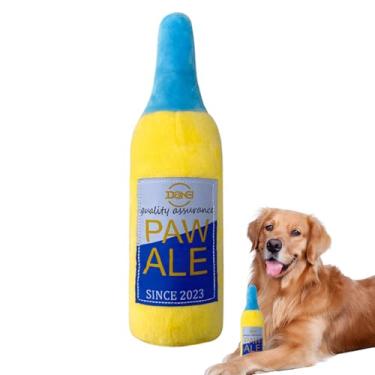 Imagem de Brinquedos Squeaky Para Cães,Brinquedo Formato Garrafa de Vinho | Brinquedo de Mordida Pelúcia,Para Mastigar Brincar Buscar Estimulação Mental Atividade Física