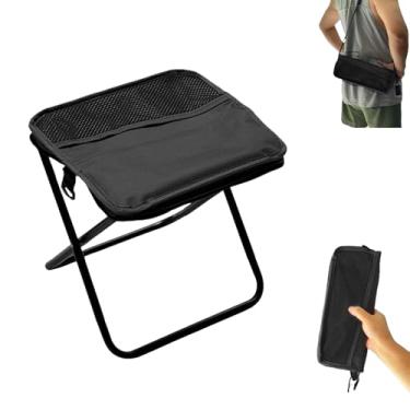 Imagem de Suaetiai Banqueta de acampamento, 2025 novo banco portátil para montanhismo e caminhadas, banquinho dobrável leve para adultos, cadeiras dobráveis para pesca, atividades ao ar livre, caminhadas