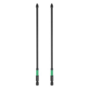 Imagem de HARFINGTON 2 peças de chave de fenda Phillips de impacto número 1 PH1 haste sextavada de 1/10.2 cm 8" (200 mm) de comprimento 0,4 cm broca magnética de cabeça cruzada S2 chave de fenda industrial de