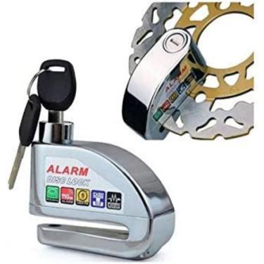 Imagem de Super Trava Roda 2 Chaves Antiroubo Alarme Motocicleta