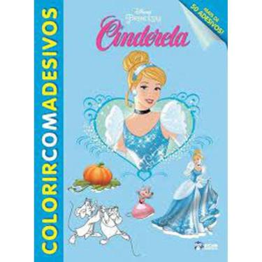 Imagem de Livro Colorir Com Adesivos - Cinderela
