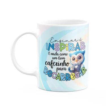 Imagem de Caneca Professor coruja - Ensinar é inspirar - JPS INFO