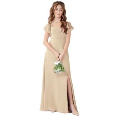 Imagem de Vestido de dama de honra Jirocum JR001 para champanhe infantil