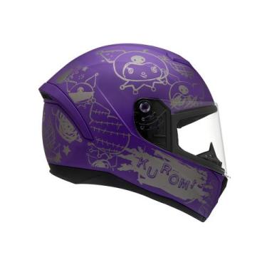 Imagem de Capacete Peels Spike 2 Kuromi Rebel, Roxo Fosco com Grafite, 58