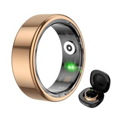 Imagem de Rastreador esportivo Smart Ring genérico R02 Rose Gold Heart Rate O2 -