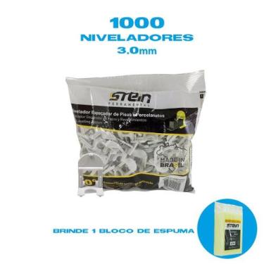 Imagem de 1000 Peças Espaçador Nivelador de Pisos e Porcelanato - Stein, 3,0 mm