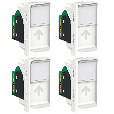 Imagem de 4 Módulo Tomada Rj45 8 Fios Upt Cat5e Schneider Linha Orion S70540004