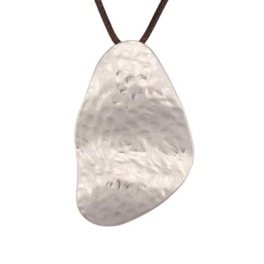 Imagem de Jeilwiy Colar feminino boho estilo hippie, grosso, longo, de couro, gargantilha preta, boêmio, Couro sintético, Sem Pedra Preciosa