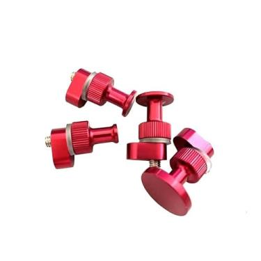 Imagem de 4 peças de abas de cola de liga de alumínio, acessório de martelo deslizante de granizo, ferramenta de reparo de carroceria, ferramenta de remoção de amassados de granizo sem pintura