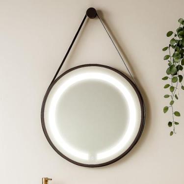 Imagem de Espelho Redondo Iluminado 40cm com Alça Touch 2 Leds com Alça Adnet Re