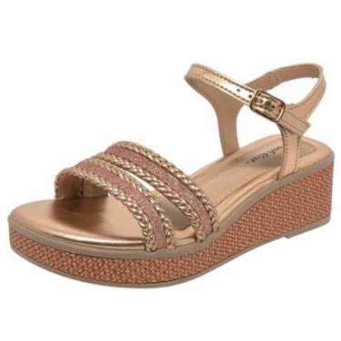 Imagem de Sandália Anabela Menina Conforto Festa Strass Pink Cats-Feminino