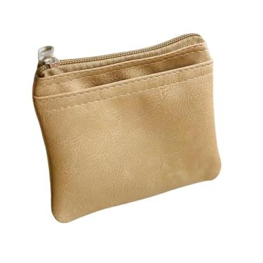 Imagem de Carteira Vidinne FIERO - Carteira dupla de couro sintético com zíper, porta-cartões, porta-moedas (Vinho)