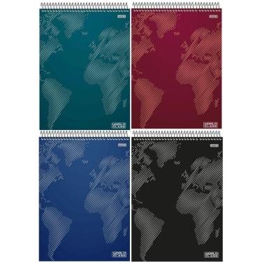 Imagem de Caderno Espiral Superior Capa Dura 1 Matéria - 80 Folhas - World Class - São Domingos