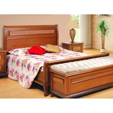 Imagem de Cama Casal Madeira Maciça 1,40m - Athenas - Móveis Montanhês