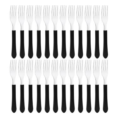 Imagem de Kit 24 Garfo de Mesa Tramontina Leme Inox Cabo Preto