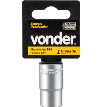 Imagem de Soquete Hexalobular Encaixe 1/2'' Longo T60 Vonder