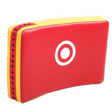 Imagem de ZJchao Almofadas de karatê, Muay Thai Pad Pad Palhas de Chute Marcial Artes de Boxe de Boxing Almofadas de Treinamento Curvas de Chute de (Amarelo vermelho)