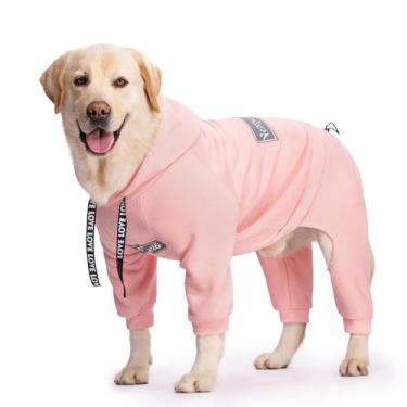 Imagem de Casaco de inverno com capuz para cães Yeapeeto para cães grandes e méd