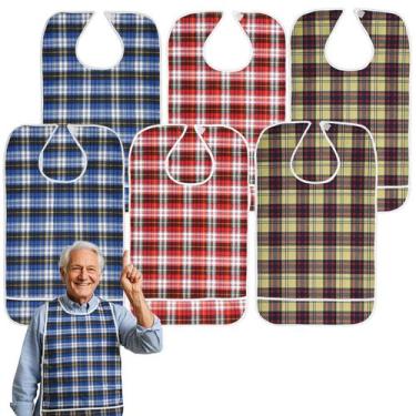 Imagem de Babadores para adultos GrkjgyTech, pacote com 6 unidades, impermeáveis