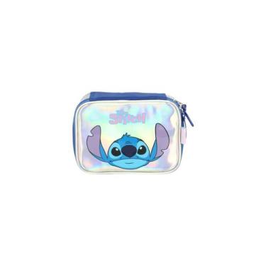 Imagem de Estojo Stitch Box 100 Pens Holográfico Meninas Kids Escolar, Prata