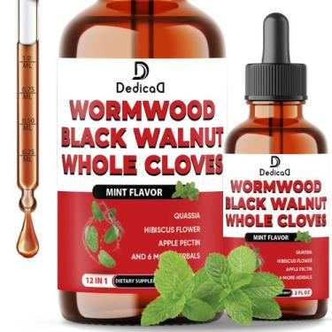 Imagem de Suplemento de ervas DEDICAD Wormwood Black Walnut 60ml de hortelã