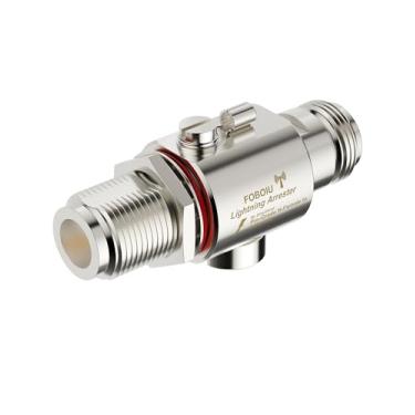 Imagem de Foboiu Pára-raios coaxial, 50Ω N-fêmea para N-fêmea Coaxial protetor de surto DC – 6 GHz, protetor de surto coaxial para sistemas RF (celular, Wi-Fi, VHF/UHF, GPS), baixo VSWR, passagem CC