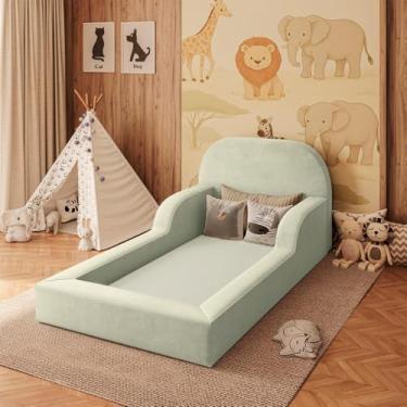 Imagem de Cama Montessoriana Infantil Espuma Proteção Lateral + Colchão - Balaqui Decor Cor:bege