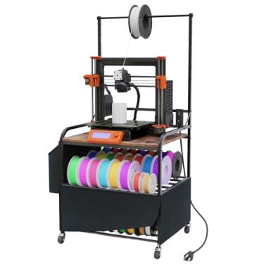 Imagem de DongRong Mesa de impressora 3D, suporte para impressora 3D, suporte de filamento, à prova de poeira, adequado para todos os tipos de impressora 3D e filamento de impressora 3D, carrinho de impressora