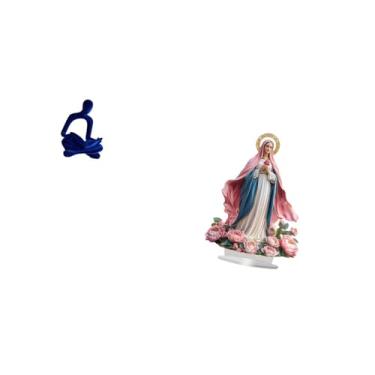 Imagem de Fenteer Escultura Abstrata de Pensador Humano, Estatueta Autônoma de Acrílico, Ornamento Decorativo de Mesa, Coleção de Arte Versátil para Escritório, Casa, F