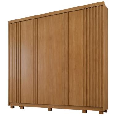 Imagem de Guarda Roupa Arezzo 6 Portas Ripado 6 Gavetas 12 Prateleiras - Benetil