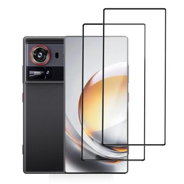 Imagem de KONXISA Pacote com 2 protetores de tela para ZTE nubia Z80 Ultra, protetor de tela de celular de vidro temperado, 9 durezas HD transparente antiarranhões e sem bolhas