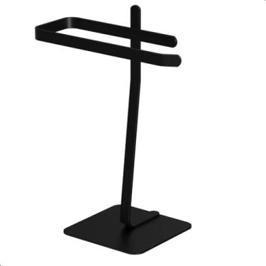 Imagem de Porta Toalha Lavabo Preto de Bancada Suporte Toalha suporte toalha banheiro Design Moderno Oslo para Organização do Banheiro