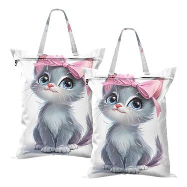 Imagem de SEHANY 2 peças de sacos grandes de lavanderia com alça, à prova d'água, bolsa de roupa para viagem e natação