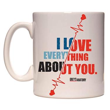 Imagem de Seven Times Six Caneca de café de cerâmica Grey's Anatomy I Love You, 325 ml.