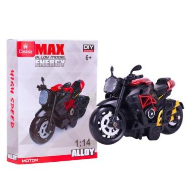 Imagem de Miniatura Moto Esportiva Pull Back Vermelha 1:14 CBS0686 - Castela