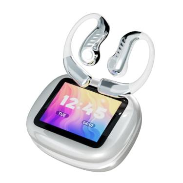 Imagem de Heayzoki Fones de Ouvido Com Tradução AI Em Tempo Real, Fones de Ouvido Tradutor Bluetooth 5.4 Com Estojo de Carregamento Com Tela Sensível Ao Toque, Mais de 130 Idiomas, Fone de Ouvido (Branca)