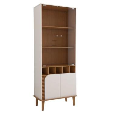 Imagem de Cristaleira Balneário 4 Portas 2 Prateleiras Adega (Bege)