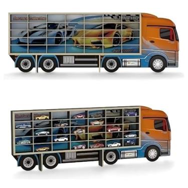 Imagem de Painel Expositor P/ 35 Carrinhos Caminhão Estante