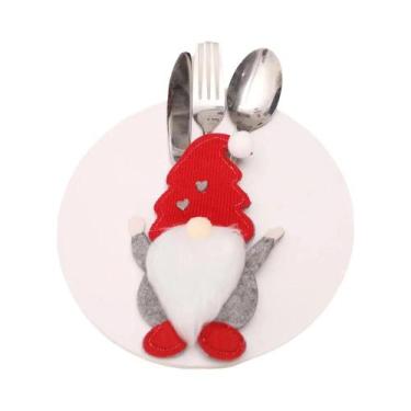 Imagem de Suporte Para Talheres De Natal Gnome 4 Peças, Sacos De Faca E Garfo Do