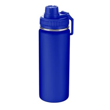 Imagem de Garrafa Térmica em Aço Inox, 570ml, Azul Midnight, com Alça Ergonômica e Bico Duplo, Isolamento Térmico