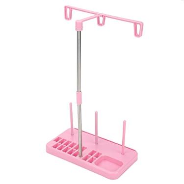 Imagem de Generic Suporte de Linha de Bordado Rosa de 3 Cones para Máquina de Costura, Suporte de Carretel Resistente, Organização Sem Complicações, Economiza Tempo, para Entusiastas da Costura