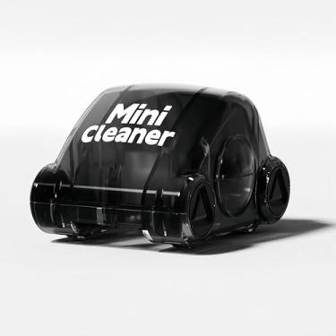 Imagem de Limpador mínimo de mesa e varredura de poeira, carro transparente para mesa, carrinho de limpeza de poeira, teclado de confetes, borrachas de lápis, vassoura de poeira compacta com pequeno