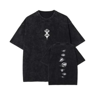 Imagem de Camisetas Unissex Oversized De Alta Qualidade Em Algodão Com Estampa B