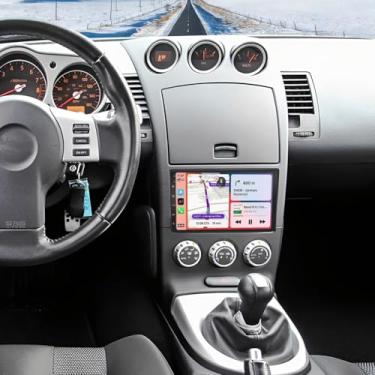 Imagem de Atualização estéreo automotivo para Nissan 350Z 2003-2009 com CarPlay sem fio e Android Auto, tela sensível ao toque de 17.8 cm, rádio veicular Android 14 Double Din, suporta Bluetooth, GPS, WiFi, FM