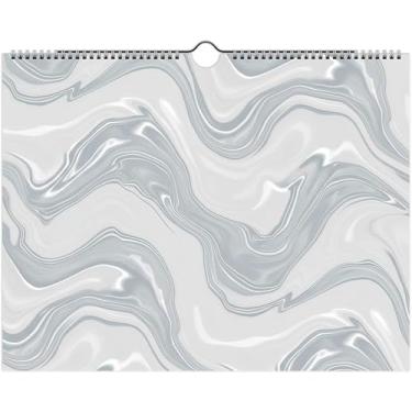 Imagem de Calendário de parede horizontal 2026 – redemoinhos multicoloridos, tamanho 21 x 28, totalmente personalizável