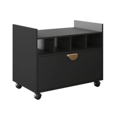 Imagem de Gabinete Banheiro Organizador Armário Com Rodizio Nichos 1 Gaveta armário para banheiro(TCAZ BRANCO)