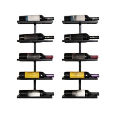 Imagem de Adega Mini Bar Suportes de Parede Para 10 Garrafas com Kit Para Instalação