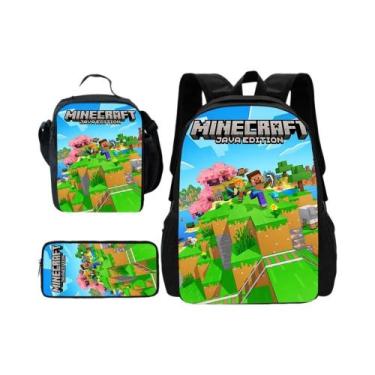 Imagem de Mochila Escolar Infantil Com Lancheira E Estojo De Lápis M-My W-Worlds