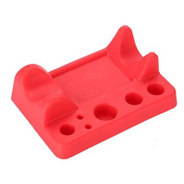 Imagem de Generic Suporte para Caneta de Tatuagem Acessório Prático de Tatuagem para Microblading Feito de Silicone Vermelho 3,5 * 2,6 Polegadas para Máquina de Manual Caneta Colorida Copo Cotonete
