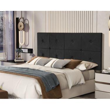 Imagem de Painel de Cama box Prime Queen 1,60 Ferri cor Preto - Comprar Moveis e